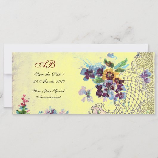 ROMANTİCA Programme de mariage floral bleu jaune (Devant)