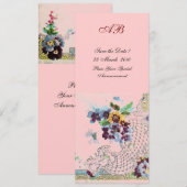 ROMANTİCA Programme de mariage floral bleu rose (Devant / Derrière)