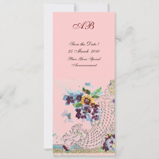 ROMANTİCA Programme de mariage floral bleu rose (Devant)