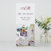 ROMANTİCA Roze Blauw Wit Bloemen Trouwprogramma Programma (Staand voorkant)