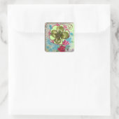 ROMANTICA / ST.PATRICK-MONOGRAM VOOR SHAMROCK VIERKANTE STICKER (Tas)