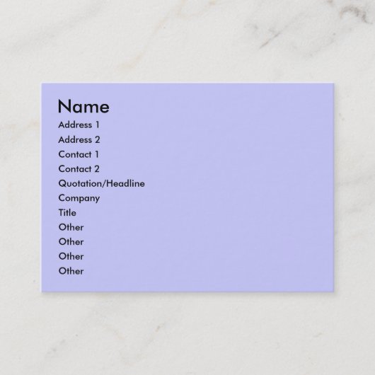 ROMANTICA VISITEKAARTJE (Voorkant)