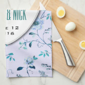 RomanticCharm collectie voor bloembruiloft Theedoek (Quarter Fold)