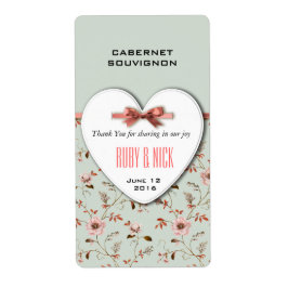 RomanticCharm Floral Wedding collectie Etiket