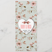 RomanticCharm  Floral Wedding collectie Menu (Achterkant)