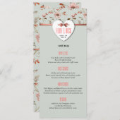 RomanticCharm  Floral Wedding collectie Menu (Voorkant / Achterkant)