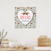 RomanticCharm Floral Wedding collectie Poster (Keuken)