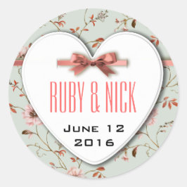 RomanticCharm Floral Wedding collectie Ronde Sticker