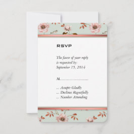 RomanticCharm Floral Wedding collectie RSVP Kaartje