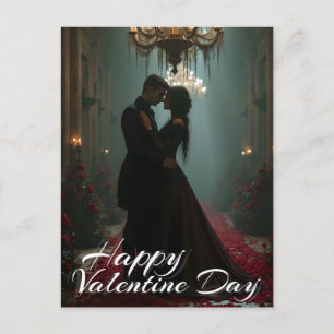 Romantiek in de Rose Hall voor Valentijnsdag Feestdagenkaart