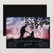 Romantiek onder de blauwe rode maan wegliepen kaart (Voorkant / Achterkant)