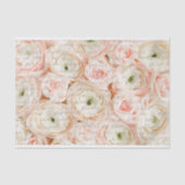 Romantiek roze rozen en Frans script Tissuepapier (Voorkant)