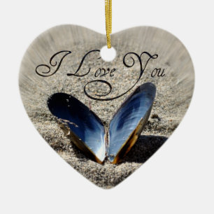 Romantiek Schelp Hart Ornament