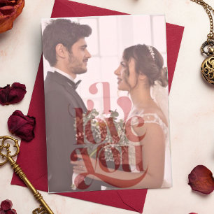 Romantique Ajouter votre propre photo Carte Saint 