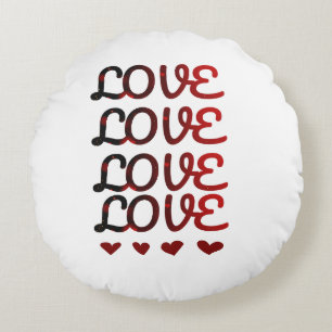 Romantique Amour Coussin rond, DON de Valentine