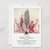 Romantique Art Vintage personnalisé Invitations de (Devant)