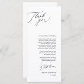 Romantique Black Script Place de réglage Carte de  (Devant / Derrière)