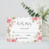 Romantique Blush Bloom Mariage floral RSVP (Debout devant)