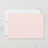 Romantique Blush Bloom Mariage floral RSVP (Dos)