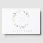 Romantique Blush & Green Floral Wreath Mariage (Recto)