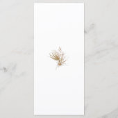 Romantique Bohême avec Pampas Grass Mariage Menu (Dos)