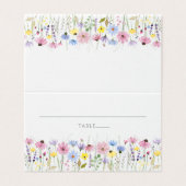 Romantique Boho Garden Fleur sauvage Mariage Carte (Outside Unfolded)