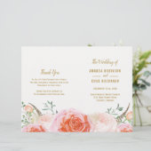 Romantique Boho Tribal Wedding Programmes (Debout devant)