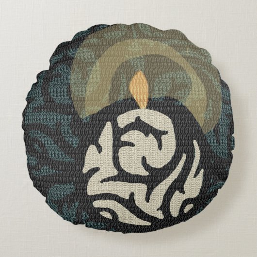 romantique bougie scroll motif coussin (Devant)