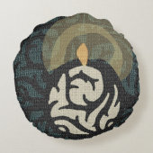 romantique bougie scroll motif coussin (Dos)