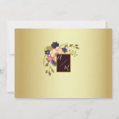 Romantique Bourgogne Florale Mariage Invitation (Dos)