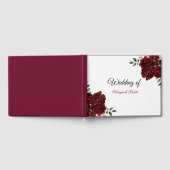 Romantique Bourgogne Rouge Rose Mariage Livre d'or (Complet)