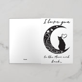 Romantique chat simple plié carte de voeux (Mise à l'extérieur)