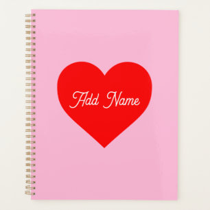 Romantique Coeur Rouge Pastel Rose Personnalisé