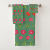 Romantique Colorful Chic Floral Pattern Serviette  (En situation)