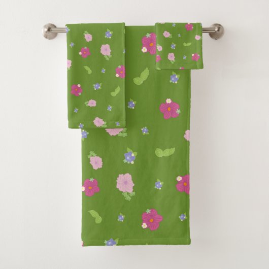 Romantique Colorful Chic Floral Pattern Serviette  (En situation)