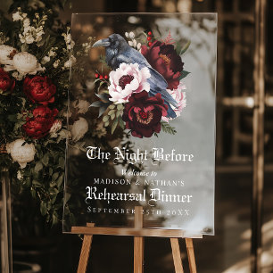 Romantique Corbeau gothique Mariage Dîner de répét