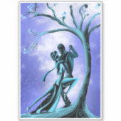 Romantique Couple Dansez le Sticker Tango (Devant)