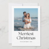 Romantique Couple Noël Carte de vacances Design (Devant)