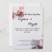 Romantique Élégant Faire-part de mariage Floral (Devant)