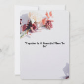 Romantique Élégant Faire-part de mariage Floral (Dos)