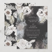 romantique élégant faire-part de mariage floral ar (Devant / Derrière)