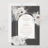 romantique élégant faire-part de mariage floral ar (Devant)