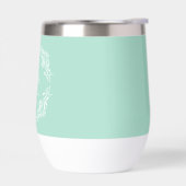 Romantique Élégant Feuillage Monogramme Vert (Gauche)
