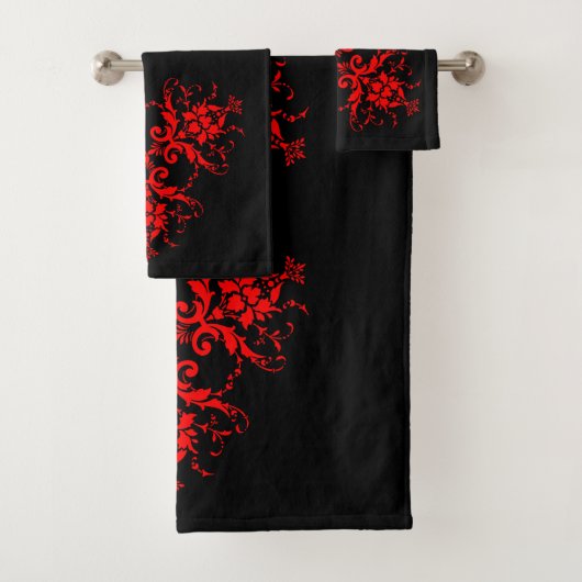 Romantique, Elégant Vintage Damask Red Goth (En situation)