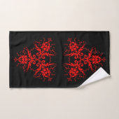 Romantique, Elégant Vintage Damask Red Goth (Serviette à main)