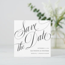 Romantique en legant Save the Date Kaart Square