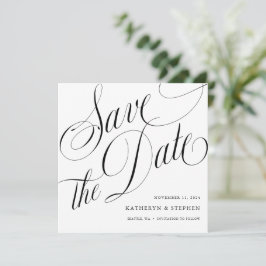 Romantique en legant Save the Date Kaart Square