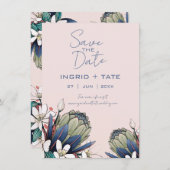 Romantique Enregistrer la date Invitation (Devant / Derrière)