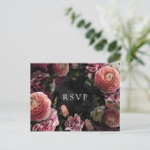 Romantique et Moody Rose Floral | Carte postale RS (Debout devant)