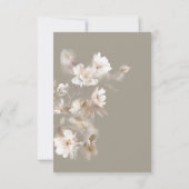 Romantique Ethérée Neutre Beige Floral Dîner RSVP (Dos)